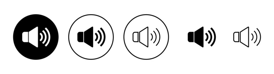 Speaker icons set. volume sign and symbol. loudspeaker icon. sound symbol