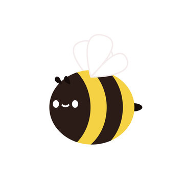 Cute bee cartoon. Bee character design.