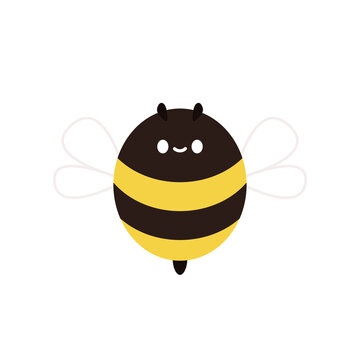 Cute bee cartoon. Bee character design.