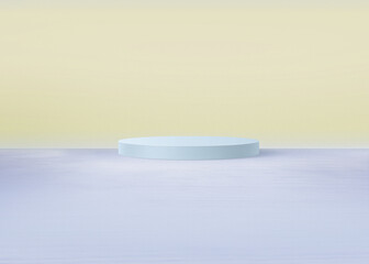 Empty studio background with a podium in the center 