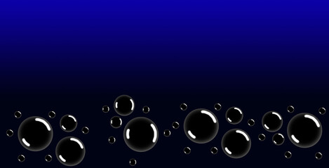 Deep Sea Underwater Background with Bubble.