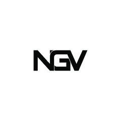 ngv letter original monogram logo design