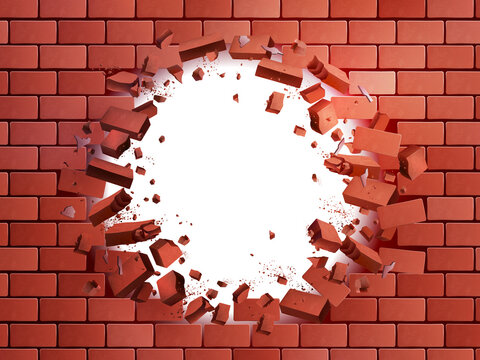 break through brick wall