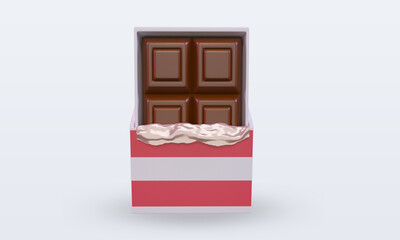3d chocolate Austria flag rendering front view