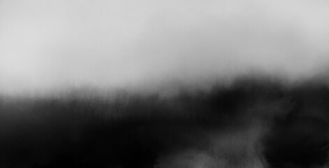 Abstract autumn landscape. Versatile artistic image for creative design projects: posters, banners, cards, books, covers, magazines, prints, wallpapers. Black ink on paper.