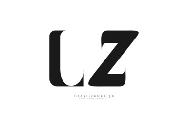 LZ Letter logo design emblem vector Icon, emblem with white background - obrazy, fototapety, plakaty
