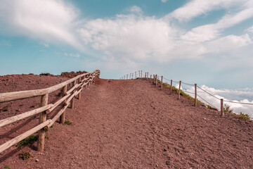 Vesuvius National Park is an Italian national park centered on the active volcano Vesuvius, southeast from Naples.