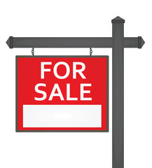 Sign for sale  notice. vector illustration