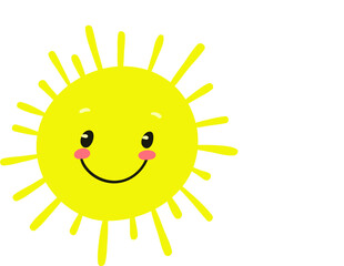 smiling sun,sun,cartoon,weather,yellow,sunshine with a smile