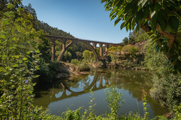 Old railway bridge in Poço de Santiago in Sever do Vouga, Aveiro, Portugal