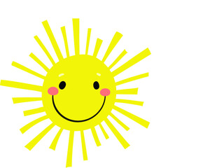happy sun,sun,cartoon,weather,yellow,sunshine with a smile