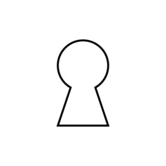 Keyhole icon in line style