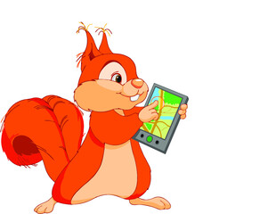 squirrel with a letter,squirrel,squirrel with nuts,cartoon,animal,forest