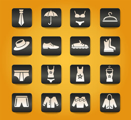 clothes icon set