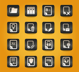 Documents icons set
