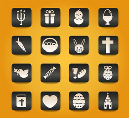 Easter day simply icons