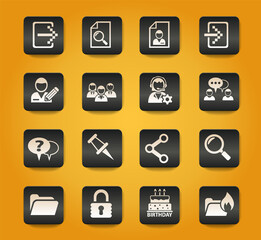 forum interface icon set