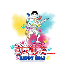 Happy Holi Background for Festival of Colors celebration vector elements for card,gr
