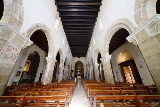 Nardò, historic city in Lecce province, Apulia. Cathedral interior
