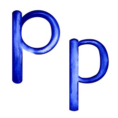 Letter P Capital and lower case