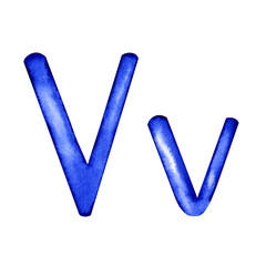 Letter V Capital and lower case