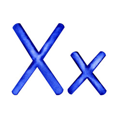Letter X Capital and lower case