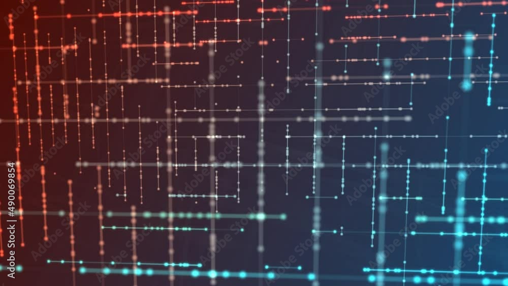 Poster animated background technology . design a moving maze of fire and ice. the texture of glowing neon c