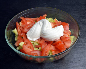 salad with salmon