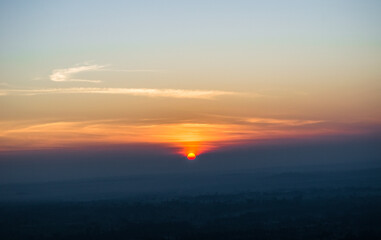 early morning sunrise