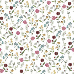 Elegant seamless floral pattern. For use in fabric, wallpaper, linen, stationery, fashion 
