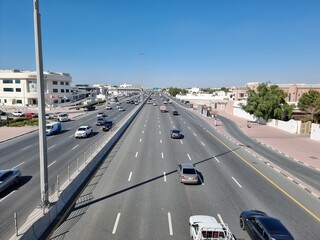 Beautiful highway in Dubai, UAE. 