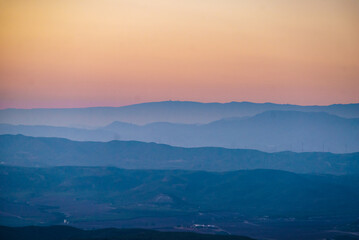 Coast landscape at sunset in Spain