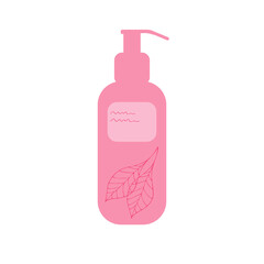 A hair care product. Vector illustration. Shampoo, balm, conditioner, mask.