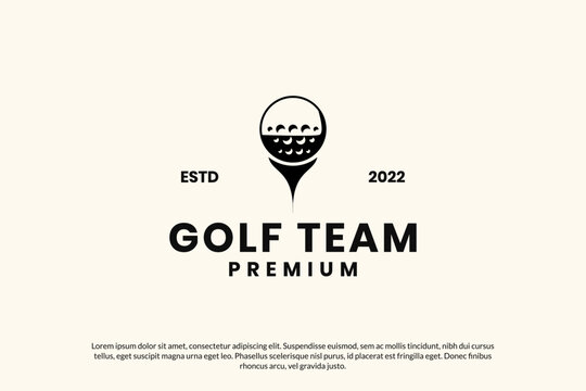 Modern golf team logo design vector