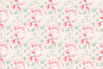 Behang Pastel Patroon met mooie kleine bloemen, kleine bloemenvrijheid naadloze textuur achtergrond. Lente, zomer romantische bloesem bloementuin naadloos patroon voor uw ontwerpen