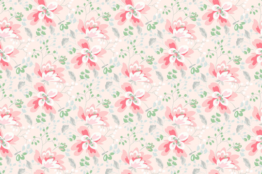 Pattern with  pretty small flowers, little floral liberty seamless texture background. Spring, summer romantic blossom flower garden seamless pattern for your designs