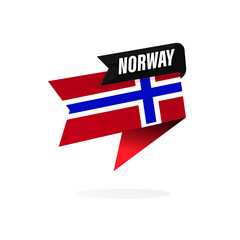 Flag of the state of Norway. Vector isolated on white background.
