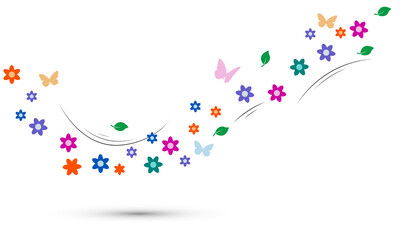 sfondo,  folata di vento, fiori, piante, primavera