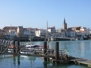 Fototapeta premium Quartier de la Chaume, Les Sables-d' Olonnes, Vendée, Pays de la Loire, France
