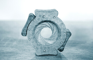 Object printed on 3D printer from polyamide powder or thermoplastic polyurethane under thermal...