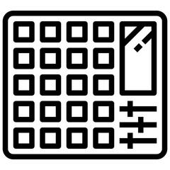 LAUNCHPAD line icon,linear,,graphic,illustration