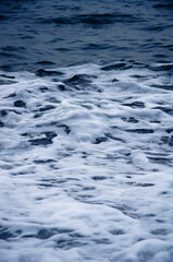 Obraz premium Seascape background. White marine foam