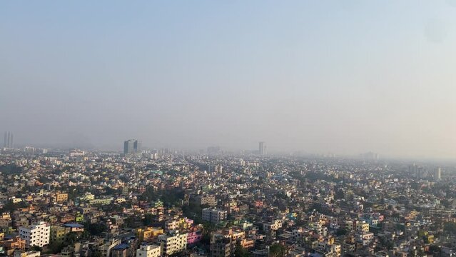 Aerial top shot of Miniature building in Kolkata