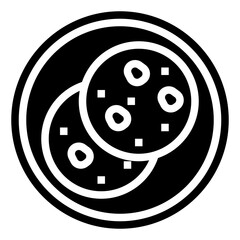 TANDOORI ROTI glyph icon,linear,outline,graphic,illustration