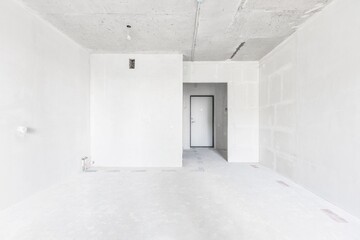 Obraz premium interior of the apartment without decoration in white colors