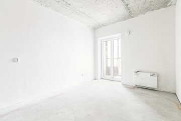 Fototapeta premium interior of the apartment without decoration in white colors