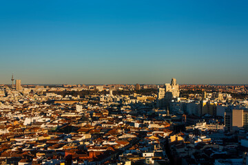 Fototapeta premium Rooftop 360º, desde el Hotel Riu, en la Plaza de España de Madrid, Comunidad de Madrid, España.