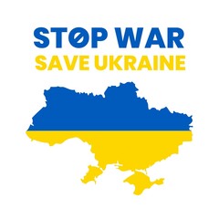 Save Ukraine, Stop War. Background vector illustration of set of heart shape with ukraine flag as demonstration act for defending ukraine against Russia attacks