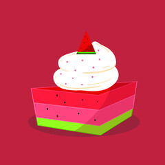 design illustration cake cream 