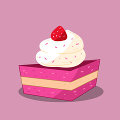 design illustration cake cream 
